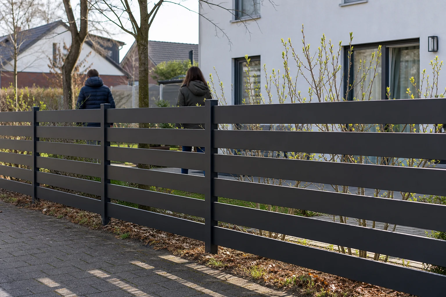 Aluminium-Sichtschutz im Gartenbereich