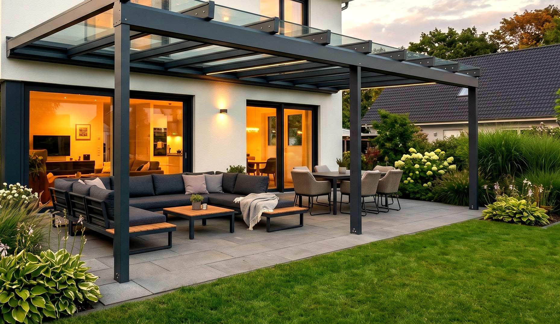 Aluminium-Terrassenüberdachung
